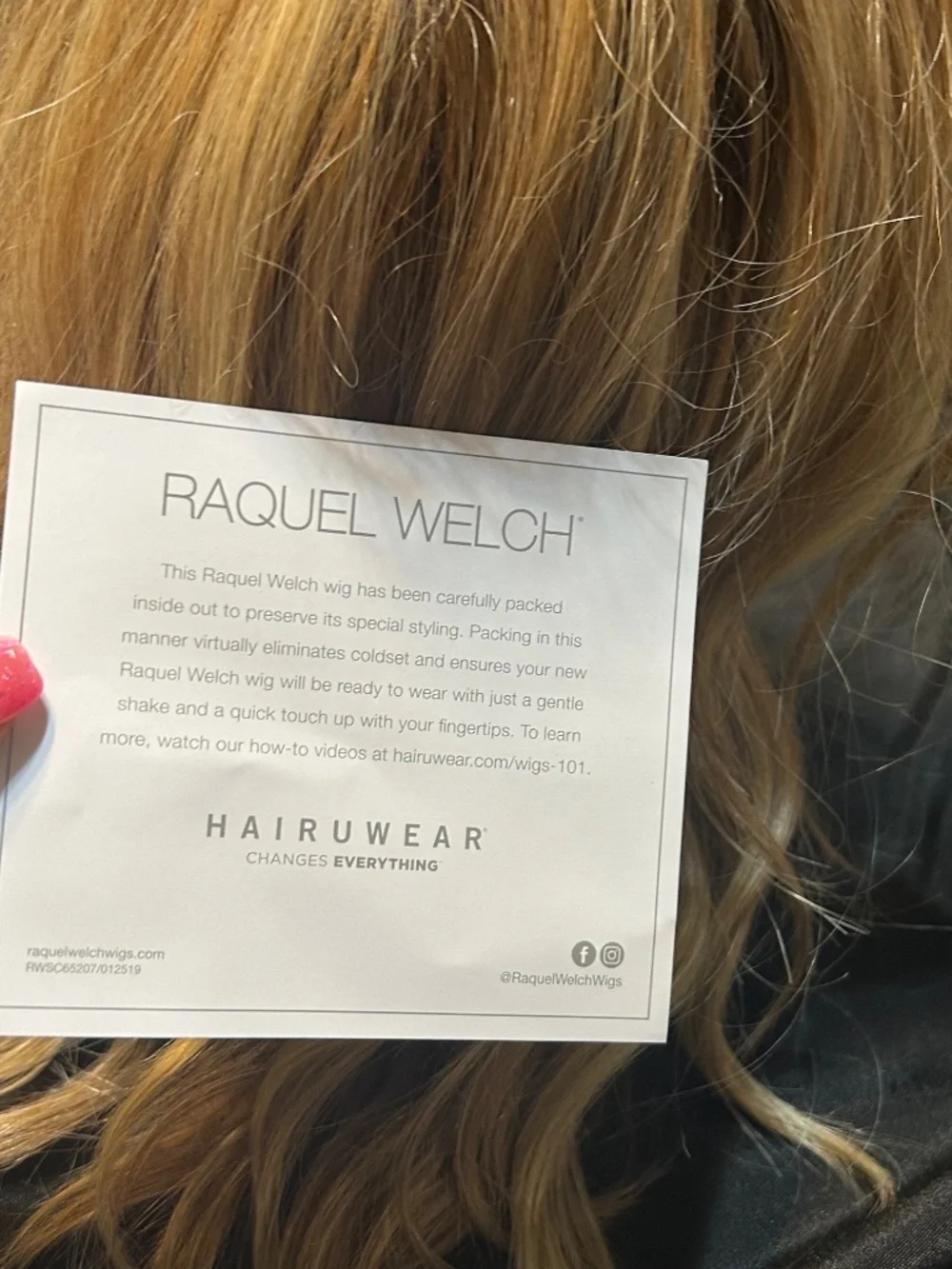 Raquel Welch  synthetic hair wig